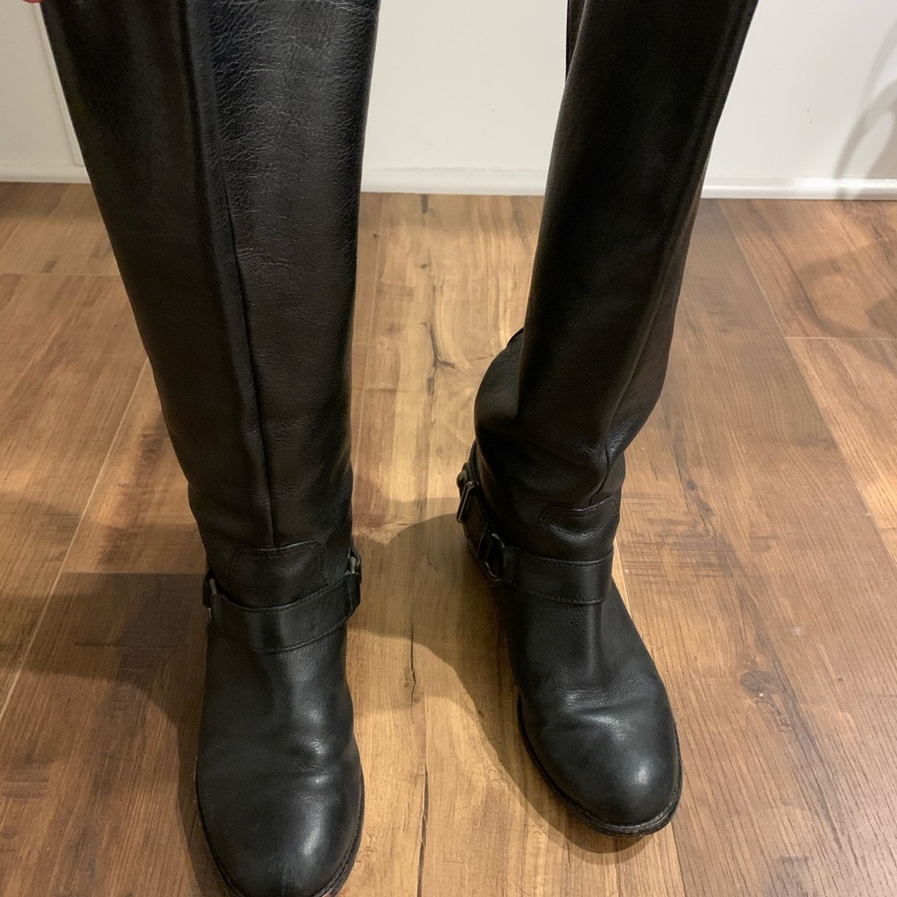 Coach leather knee high boots